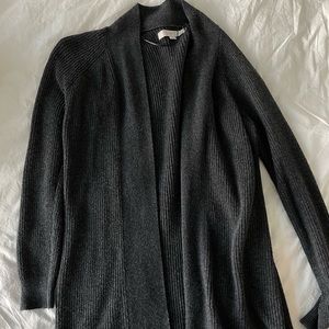 Dark gray long cardigan